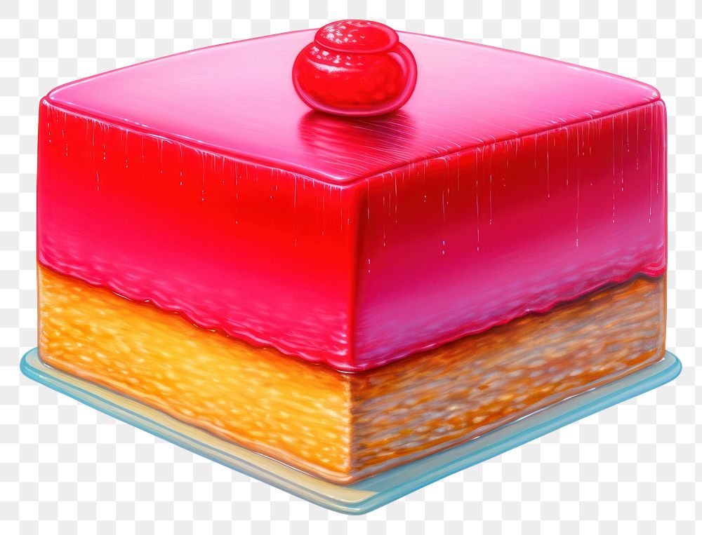 PNG  Surrealistic painting of cake food white background confectionery.