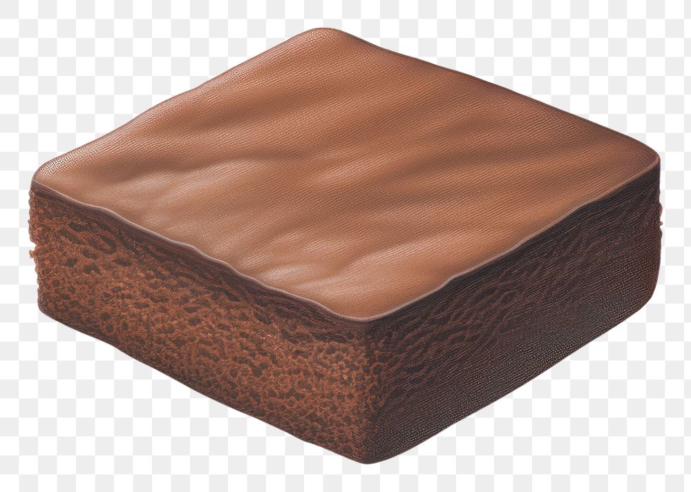 PNG  Surrealistic painting of brownie chocolate dessert food.