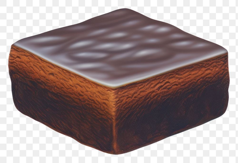 PNG  Surrealistic painting of brownie chocolate dessert food.