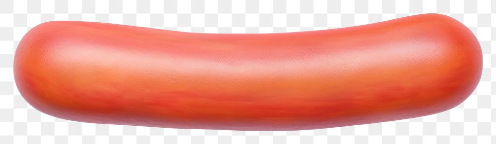 PNG  Surrealistic painting of sausage white background simplicity bratwurst.