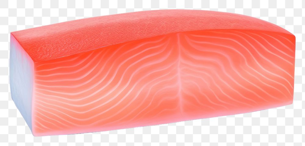 PNG  Surrealistic painting of salmon white background rectangle melon.