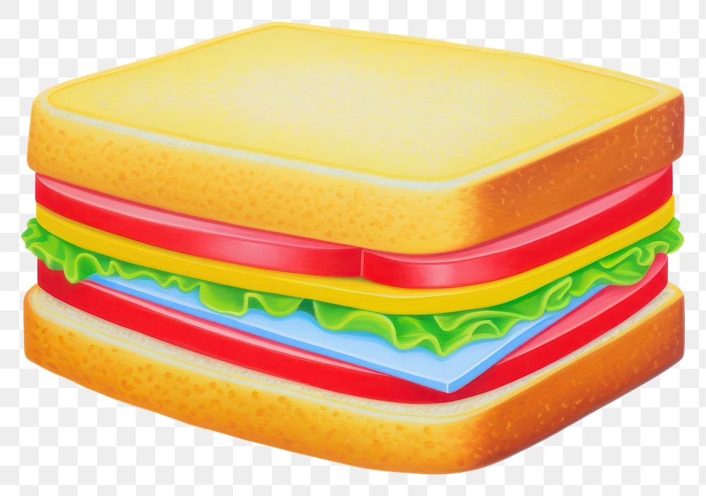 PNG  Surrealistic painting of sandwich lunch food meal.