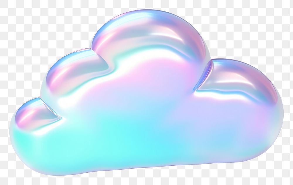 PNG  Cloud symbol iridescent white background lightweight abstract.
