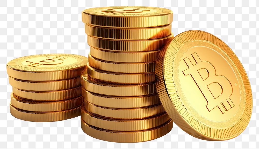 PNG  Bitcoin money gold accessories. AI generated Image by rawpixel.