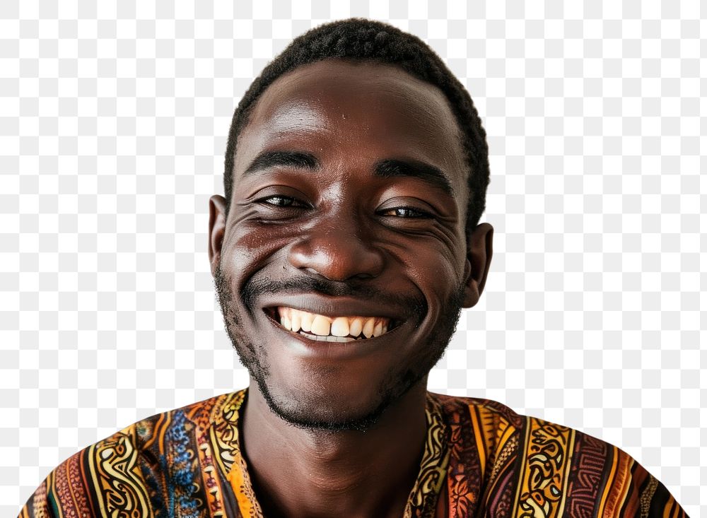 PNG  African student laughing smiling adult. AI generated Image by rawpixel.