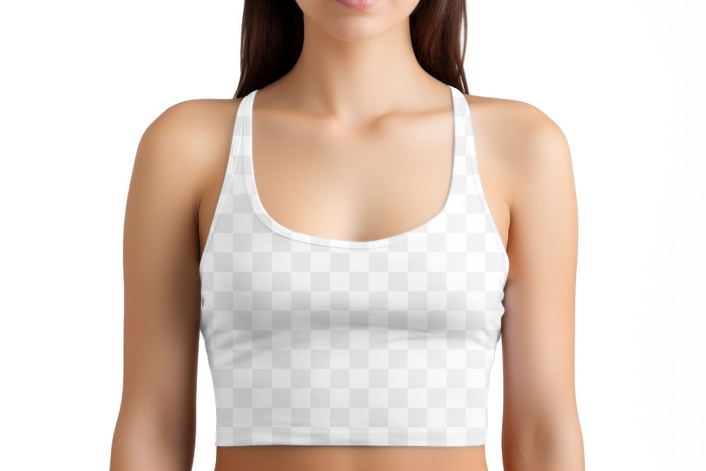 Png girls' sports bra mockup  Premium PNG Sticker - rawpixel