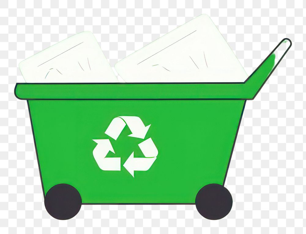 PNG Recycle icon cartoon green container.