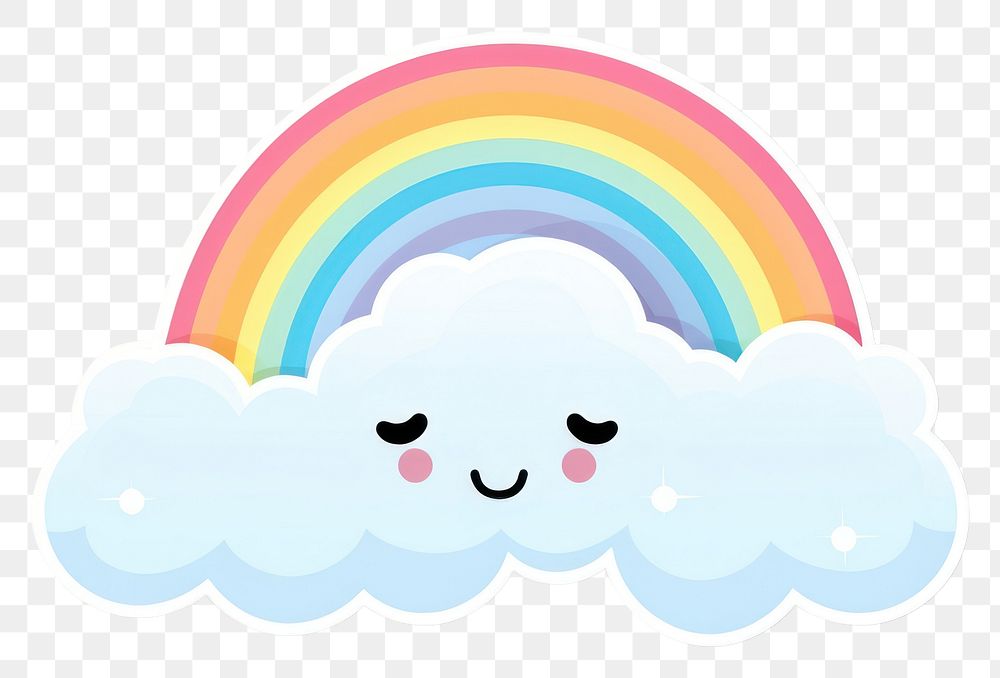 PNG  Cloud wihte rainbow nature cloud cute