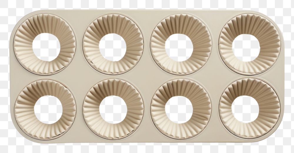 PNG A beige muffin pan food tray white background.