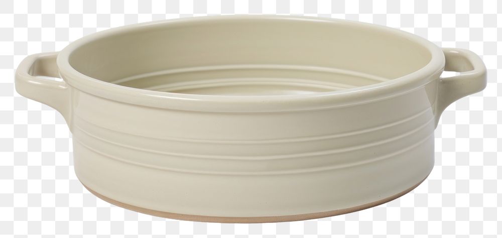 PNG A beige hot dish ceramic porcelain pottery bowl.