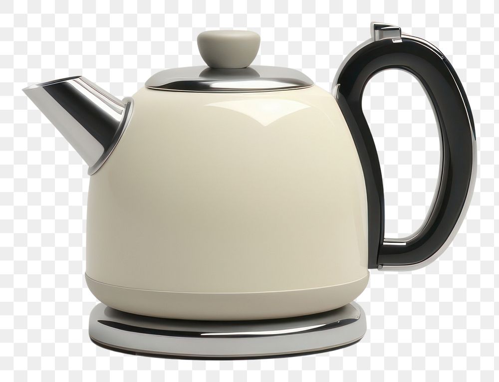 PNG A beige retro minimal mini kettle teapot small appliance refreshment.