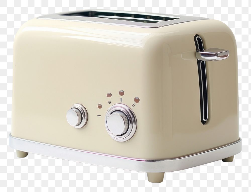 PNG A beige retro minimal toaster appliance small appliance technology.