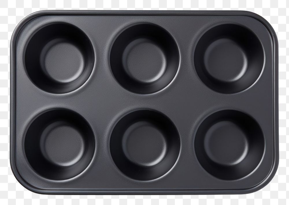 PNG A black muffin pan white background electronics multimedia.