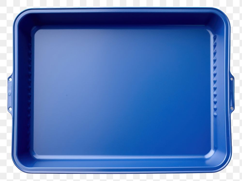PNG A blue sheet pan tray white background electronics.