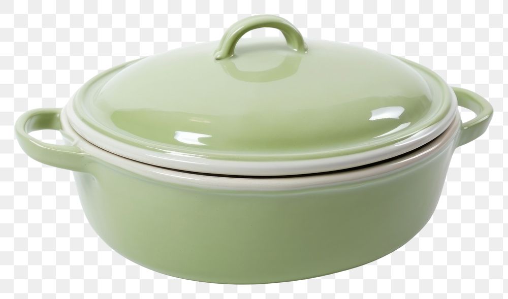 PNG A green hot dish ceramic white background vegetable appliance.