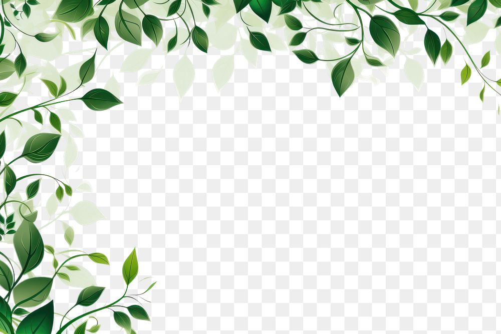 PNG  Decorative green leaves backgrounds pattern plant.