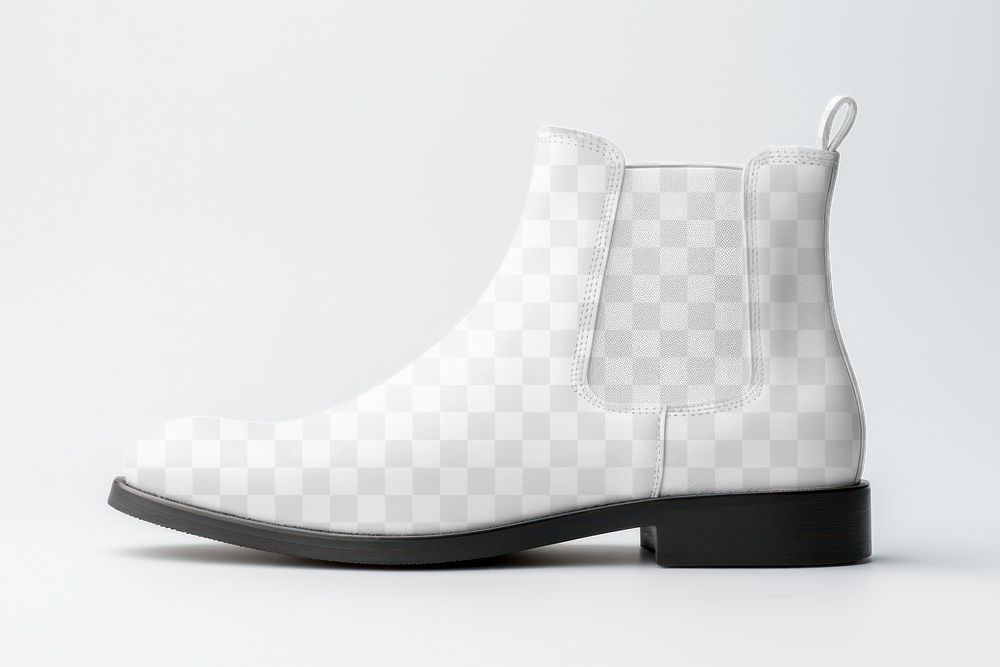 Chelsea boots png mockup, transparent design