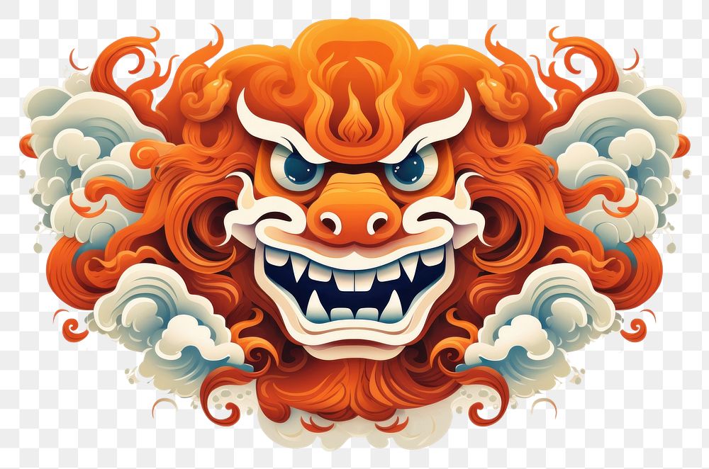 PNG Chinese New Year Lion pattern art chinese new year. AI generated Image by rawpixel.