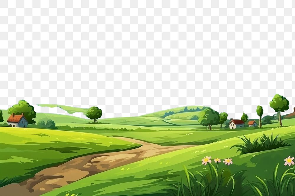 PNG Countryside landscape grassland panoramic. | Premium PNG - rawpixel