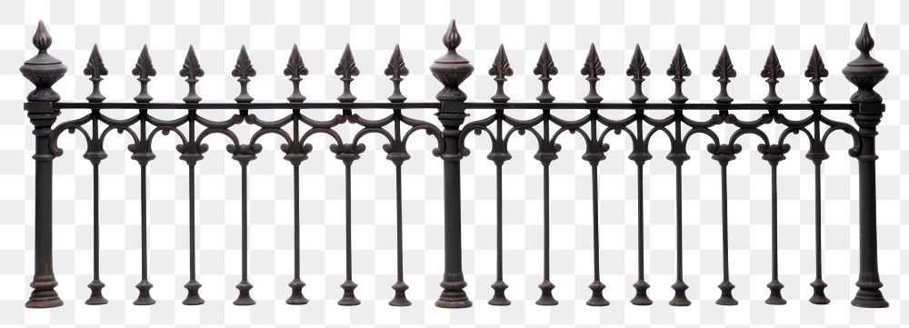 PNG  Iron fence gate white background architecture.