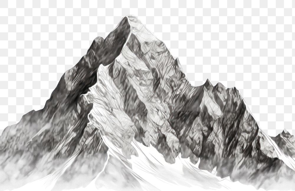 PNG Mountain drawing sketch nature. AI generated Image by rawpixel.
