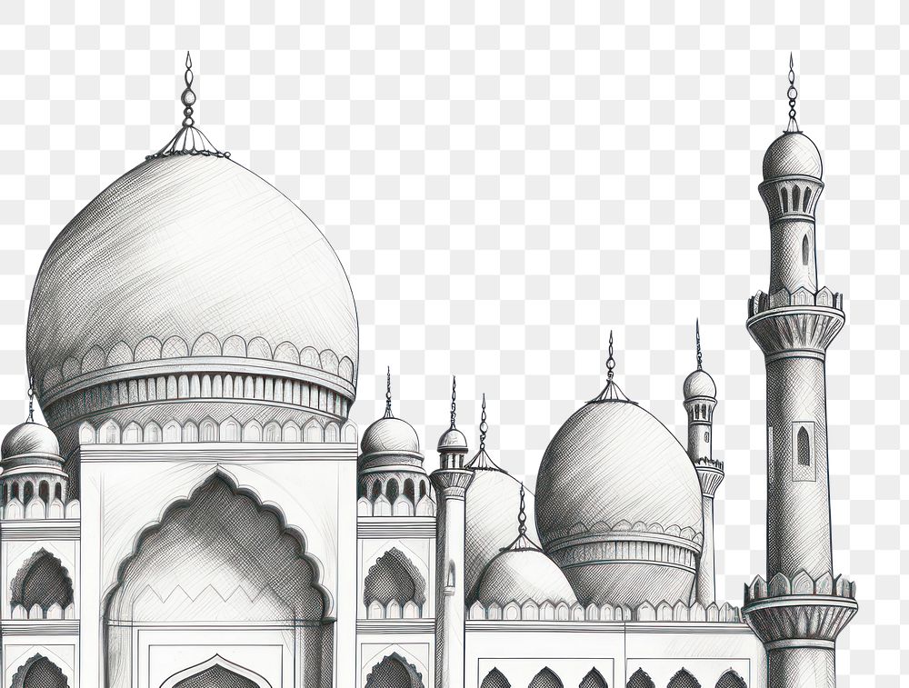 PNG Ramadan drawing sketch architecture. 