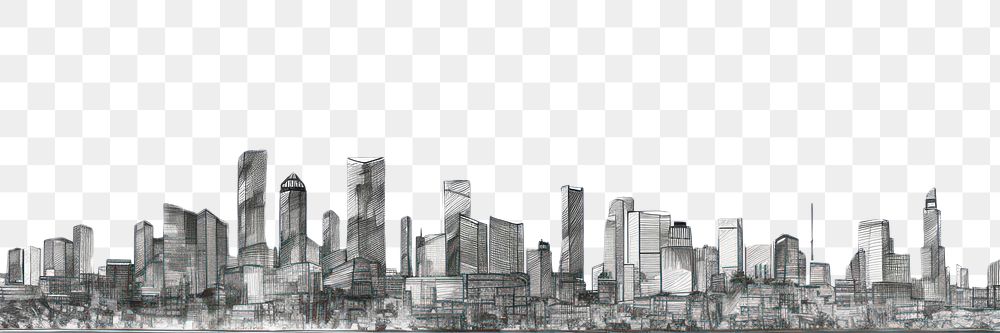 PNG City drawing sketch architecture. AI generated Image by rawpixel.