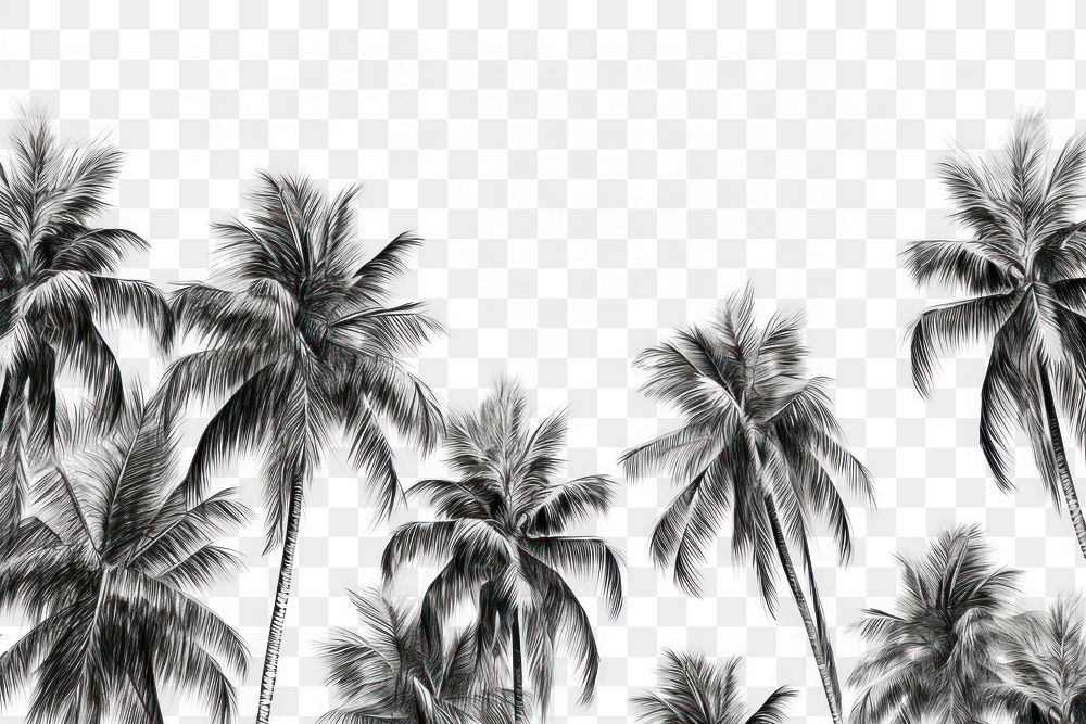 PNG Coconut tree outdoors nature sketch. AI generated Image by rawpixel.