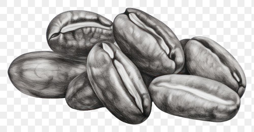 PNG Coffee bean sketch drawing food. AI generated Image by rawpixel.