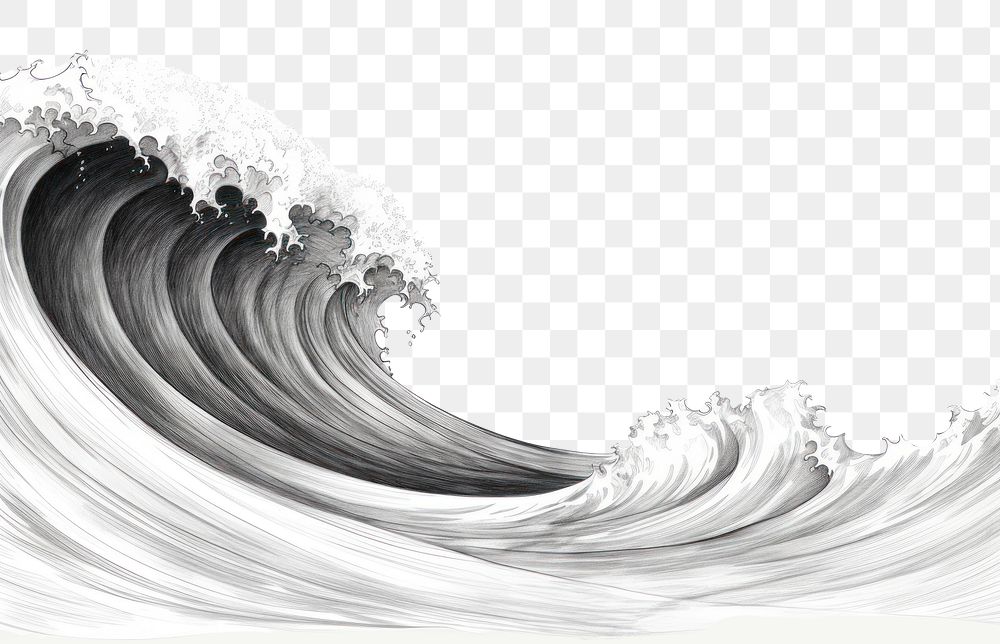 PNG Ocean wave drawing sketch nature. 