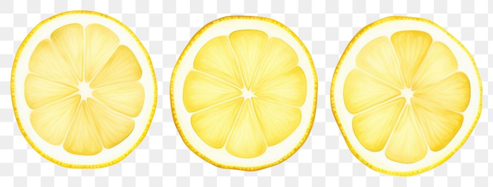 PNG Slices of lemon border fruit plant food.
