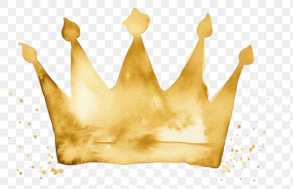 PNG  Crown crown gold white background. AI generated Image by rawpixel.
