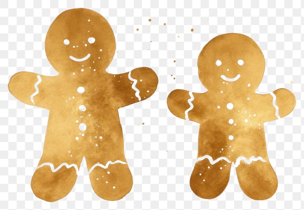 PNG  Ginger bread man gingerbread cookie food. AI generated Image by rawpixel.