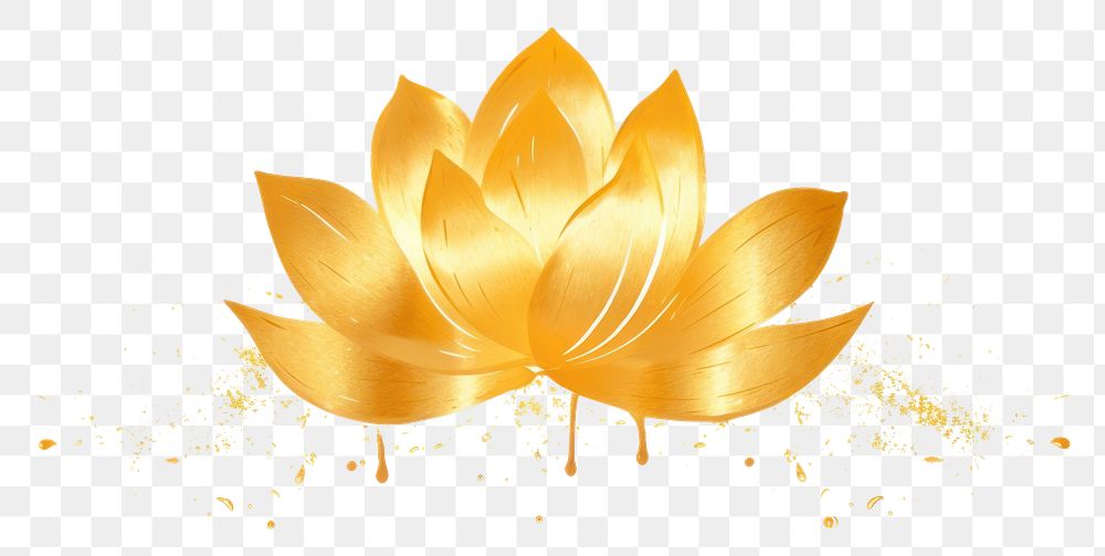 PNG  Lotus pattern petal gold. AI generated Image by rawpixel.
