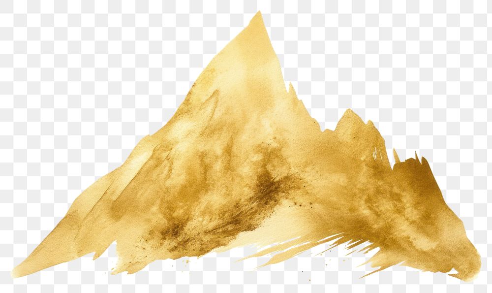 PNG  Mountain nature gold ink. AI generated Image by rawpixel.