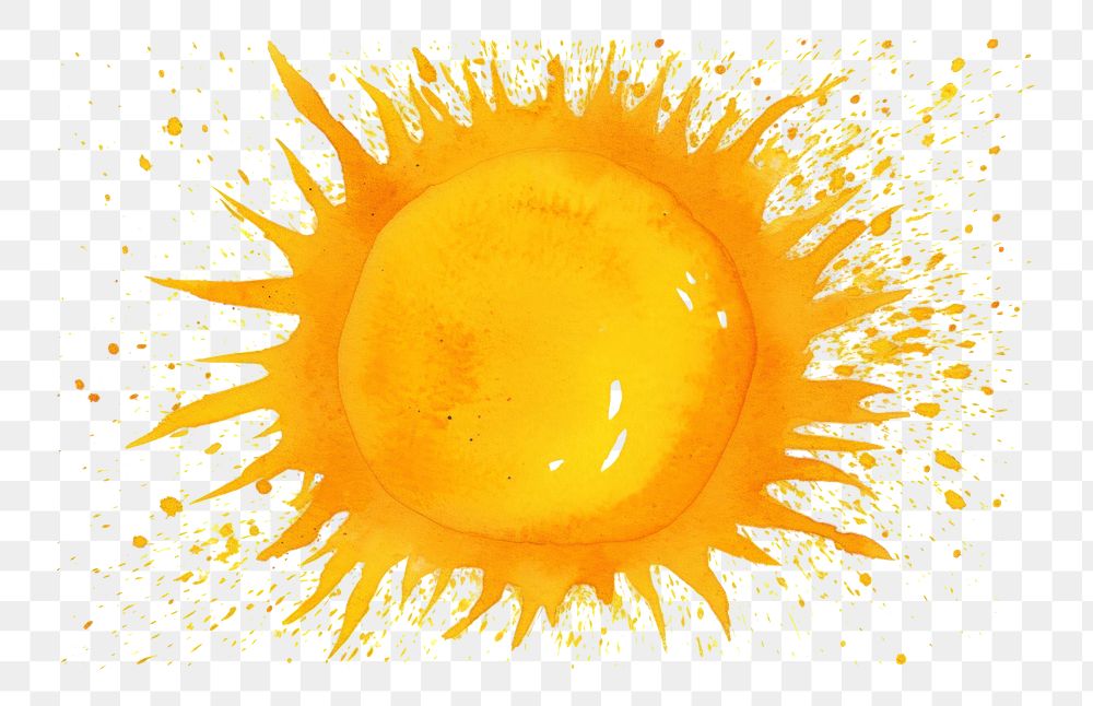 PNG  Sun backgrounds white background splattered. AI generated Image by rawpixel.