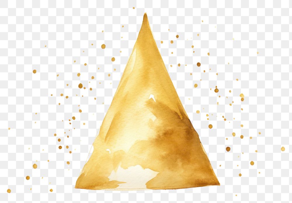 PNG  Party hat gold white background celebration. AI generated Image by rawpixel.