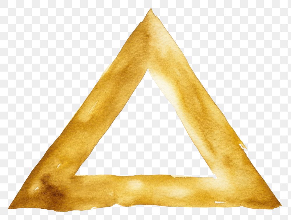 PNG  Triangle gold white background creativity. AI generated Image by rawpixel.