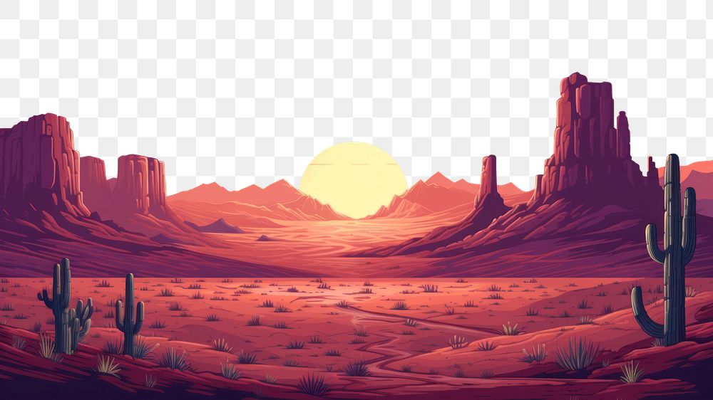 PNG Desert landscape outdoors nature. AI generated Image by rawpixel.