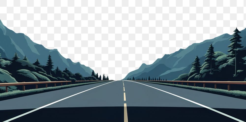 PNG Road landscape outdoors highway. AI generated Image by rawpixel.