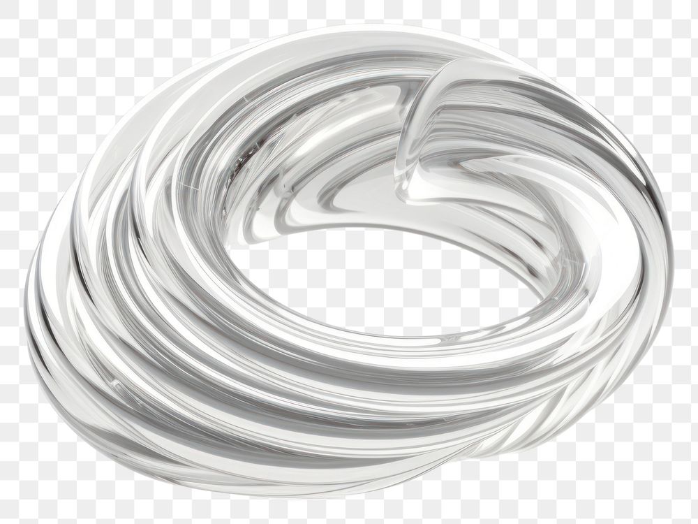 PNG  Transparent glass freeform coil spring platinum jewelry silver.