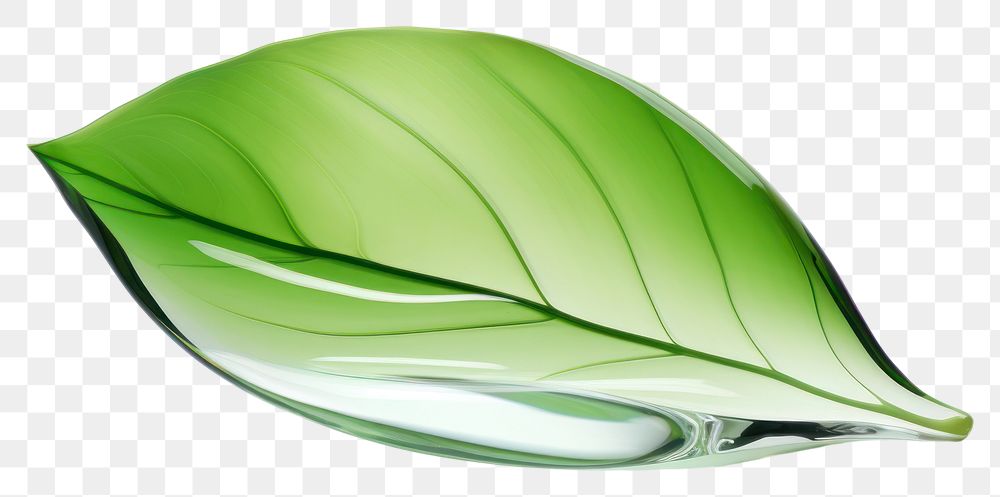 PNG  Transparent glass mini simple leaf plant white background fragility.