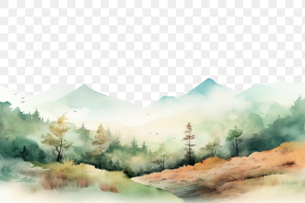 PNG Landscape wilderness outdoors painting.