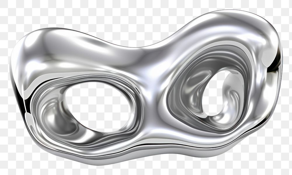 PNG Solid-fluid liquid shape silver white background accessories. AI generated Image by rawpixel.