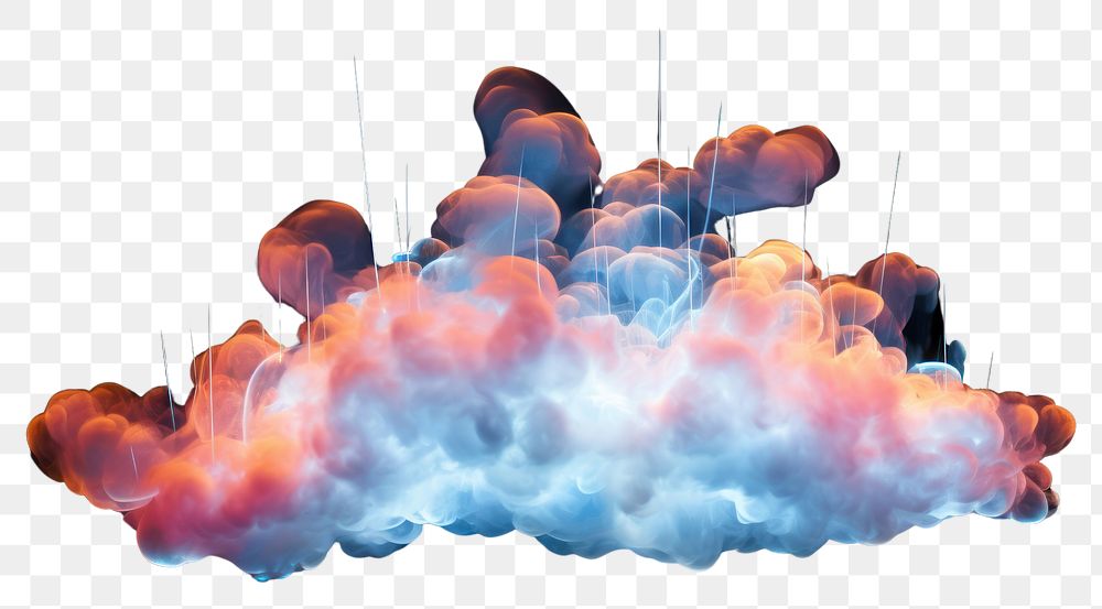 PNG Cloud smoke black background jellyfish.