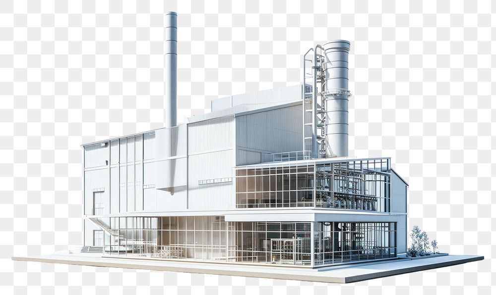 PNG  Organic factory architecture building white background technology.
