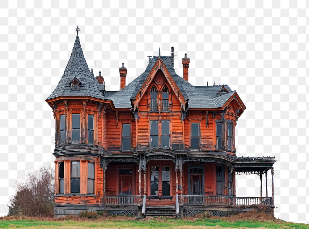 PNG  Haunted house architecture building farmhouse