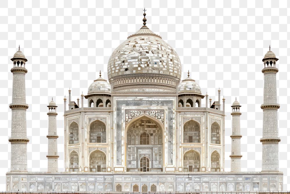 PNG  Taj mahal architecture building landmark.