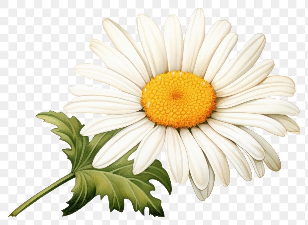PNG Daisy flower plant white.