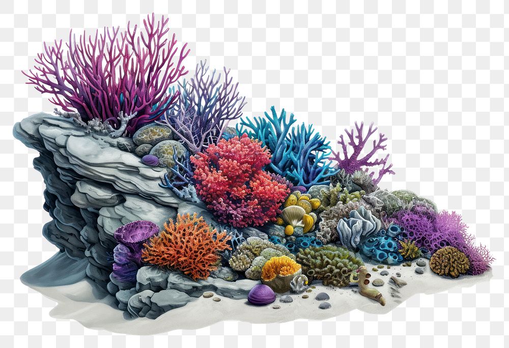 PNG Isolated coral reef outdoors nature sea.